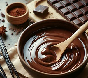 Chocolate fundido al baño María